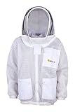 Material: 65% Polyester, 35% Baumwolle, waschbar bei 30 Grad Celsius, Haube bitte von Hand waschen. Jacke ist unisex.