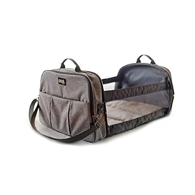 Bizzi Growin Pod Sac à langer de voyage – Sac à Langer qui convertit en une Voyage Bébé – Melange Gris