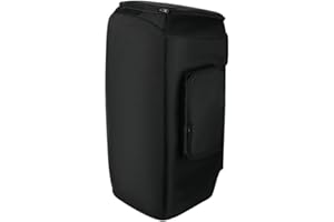 YUANPGKY Housse de protection en nylon 600D pour JBL PARTYBOX-STAGE 320 - Housse de protection en nylon 600D pour voyage en plein air, sac de transport pour haut-parleur noir avec deux poches, housse en tissu