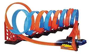 Magicwand DIY Flexible Multi Layouts Slot/Race Car Track Set with Loops for Kids