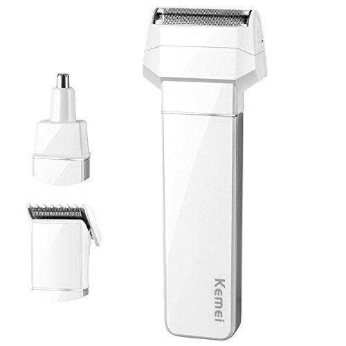 Men's 3 in 1 Rechargeable Grooming Kit, Electric Foil Shaver, Nose Trimmer & Hair Clipper, Great for Home and Travel Use