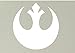 Price comparison product image Star Wars Inspired - Rebel Alliance - Car Van Truck Window Glass Macbook Laptop Decal Sticker (10cm x 10cm) - White #Pro Cut Graphics
