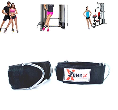 PRO Padded Double D-Ring Ankle Cuffs For Gym Workouts – Fitness Equipment For Leg Exercises, Cable Kickbacks, Glutes, Weight Lifting For Men & Women