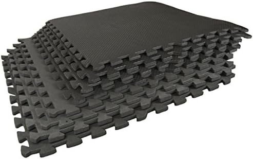 Best Step Interlocking Anti-Fatigue Flooring Tiles; Great for Home Gyms, Exercise Rooms, P90X, Insanity, Yoga, Gymnastics and Martial Arts. Heavy Duty/Durable Foam Tiles that are Water Resistant