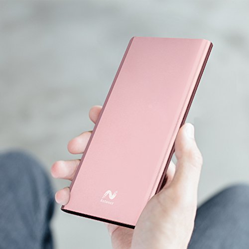 Keluoer Power Bank 10000mAh Ultra Dünn & Kompakt Externer Akku Dual-Port USB Ladegerät für Apple iPad, iPhone, Android Phones, Smartphones, Handys und Tablets (rosengold) - 5