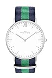 New Trend Unisex Armbanduhr Damen-Uhr Herren-Uhr Analog Quarzwerk Mesh-Armband Textil-Armband Chronograph mit Dornschließe