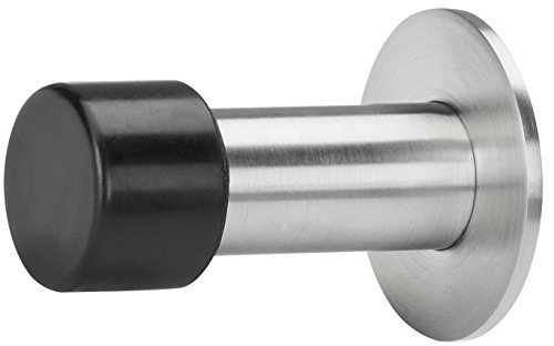GedoTec® EDELSTAHL Wand-Türpuffer Türstopper FOKUS Gummi-Puffer für Wand & Boden-Montage | Tiefe: 60 mm | 22 mm Gummiauflage | inkl. Befestigungsmaterial | Markenqualität für Ihren Wohnbereich