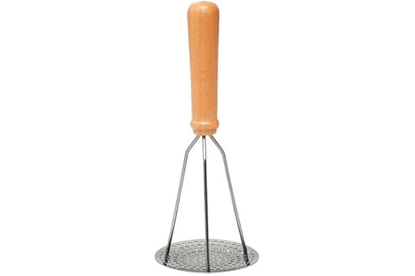 TREND'UP Roger ORFEVRE - Presse-Purée Manuel Pilon INOX et Bois*, Unique, Gris
