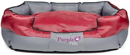 Dog Bed, Dog Cushion, Puppy Bed, Dog Pillow, Dog Sofa, Dog Baskets, Cat Beds, Purple-Pets 'Traditional' Nylon Red.