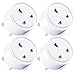 Price comparison product image WiFi Smart Plug AISIRER Alexa Plugs Compatible with Alexa, Google Home and IFTTT, 13A&3300W Mini Smart Socket with Energy Monitoring, App Remote Control and Timer Function, No Hub Required (4 Pack)