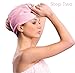 Moolecole Fashion Absorbent Bamboo Fiber Hair Dry Towel Thickened Shower Cap Hair Turban Quick Dry Hat Cap Purple