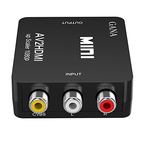 RCA zu HDMI, GANA 1080P Mini RCA Composite CVBS AV zu HDMI Video Audio Converter Adapter Unterstützung PAL / NTSC mit USB Ladekabel für PC Laptop Xbox PS4 PS3 TV STB VHS VCR Kamera DVD - 2