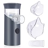 Mini Nebulizer Inhaler, PChero Handheld Personal Steam Vaporizer Humidifier Machine with USB Charger for Kids & Adults [Grey]