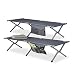 Produktbild Relaxdays Feldbett faltbar 2er Set XL, Polyester, Campingliege extra hoch, HBT: 190x64x43 cm, Transporttasche, grau