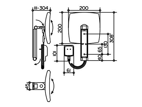 Keuco 17613019001 Kosmetikspiegel iLook_move 17613, beleuchtet, Steckertransformator - 2