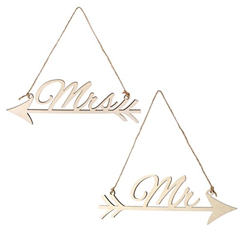 FENICAL MR und Mrs Pfeil Schild Hochzeit Dekoration