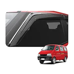 GFX Car Door Rain Wind Visor Silver Line (After-Market) Compatible with Eeco (2010 Onwards) Set of 6 Pcs