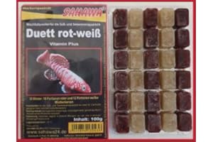 SAHAWA® Frostfutter 5X 100g Blister Duett (rote und weiße Mückenlarven) Fischfutter