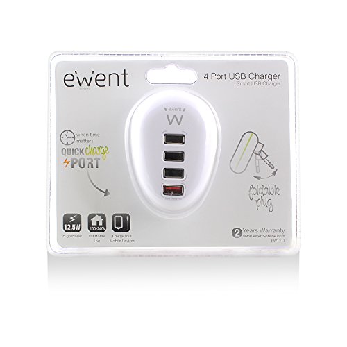 Ewent EW1217 USB-Ladegerät mit 4x Anschlüss - 4