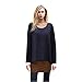 Produktbild Damen Kleid ,LMMVP Damen Lose Asymmetrisch Pullover Bluse Oversize Langarm Tops (XXL, Navy)