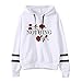 Produktbild PAOLIAN Frauen Herbst Winter Mantel Blumen Druck Damen Langarm Kapuzenpullover Lose Hoodie Kapuzenpulli Freizeit Oberbekleidung Tops Pullover Bluse (S, Weiß)