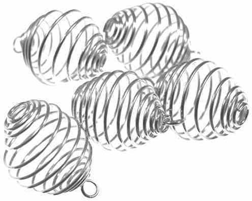 Silver Plated Spiral Cage's Bulk Buy x 10