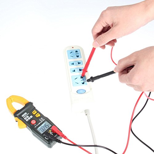 Dr.meter Mini Digital Klammer Multimeter PM2016A mit Hintergrundbeleuchtung & Auto off,6000 counts,Gelb - 5