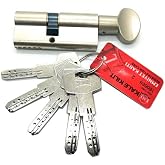 Kale Lock 164 BME Hub، أسطوانة كروية لبطاقة الأمان، برميل (مطلي بالنيكل) (68 مم (مع مزلاج))