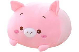 LICHENGTAI Oreiller en Peluche, 20cm Jouet en Peluche Mignon Cochon Oreiller de Corps Animal en Peluche Jouet Étreignant de Dessin Animé Doux, Cadeau pour Enfants Bébé Filles Garçons Anniversaire Noël