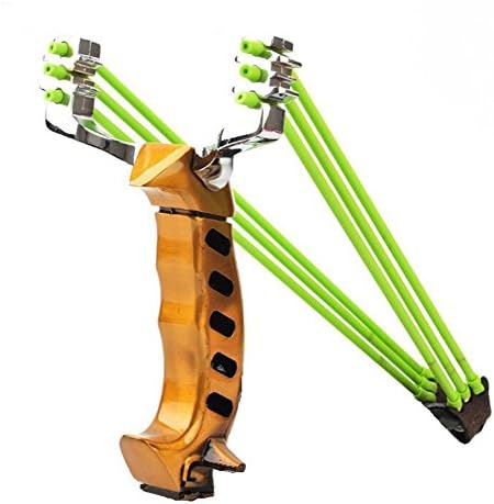 Professional Slingshot Sling Shot for Hunting Outdoor Fishing Competition (Gold)