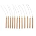Pack of 12 Micro Ring Hair Extension Wooden Loop Needle Threader DIY Hook Tool