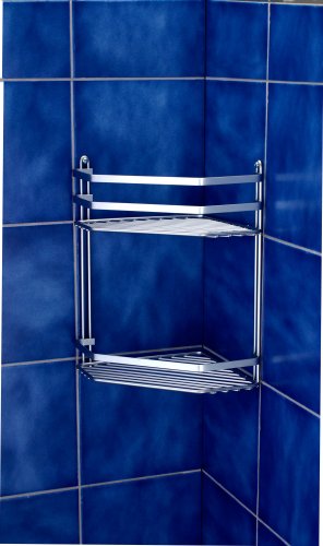 Euroshowers Duscheckregal mit 2 Böden rostfrei aus Chrom 572-90 - 2