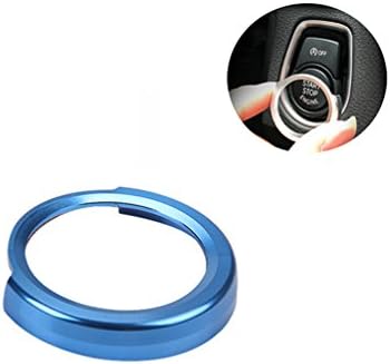 CARGOOL Start Button Cover Aluminum Alloy Protective Cover Decoration Ring, Blue