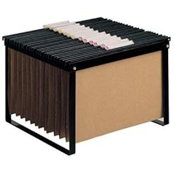 OFITURIA ® Archivador Soporte Para Carpetas Colgantes Apilables A4 Fabricado En Hierro, Color Negro 383x340x346 mm
