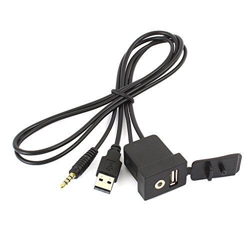 Preisvergleich Produktbild USB AUX Adapterkabel Verlängerung mit Verschlussklappe
