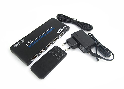 WINGONEER 5×1 HDMI Switch / Verteiler / Rangierlok UHD 4K HDMI 2.0 HDCP 2.2 3D 1080P DVI1.0 Full HD 5 In 1 Out mit Fernbedienung - 6