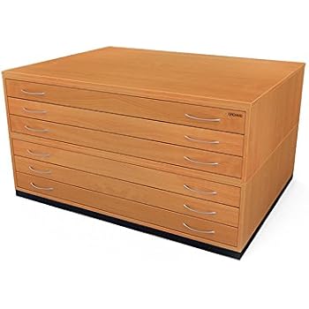 Heavy Duty Traditional Style A0 6 Drawer Plan Chest Maple Paper