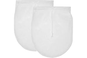 Cretty-Meet 2pcs Reusable Nut Milk Bag 12" x 10" Fine Nylon Mesh Cheesecloth Replacement Strong Strainer Professional Filter for Almond, Coconut, Greek Yogurt, Soy Milk, Fruit and Veg