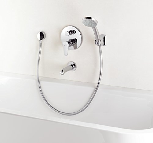 hansgrohe Wanneneinlauf, Komfort-Auslauf 147mm, Wandmontage, chrom - 2
