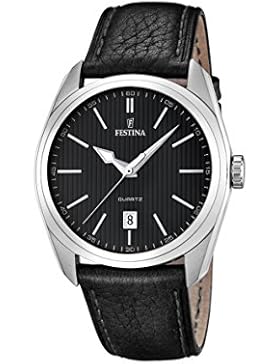 Festina Herren-Armbanduhr XL Analog Quarz Leder F16777/4