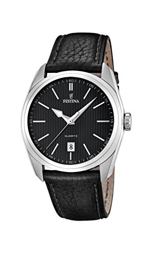 Festina Herren-Armbanduhr XL Analog Quarz Leder F16777/4 Festina Herren-Armbanduhr XL Analog Quarz Leder F16777/4