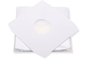 MARI-MEDIENVERPACKUNGEN 25 Stück LP Schallplatten Innenhüllen weiß mit Eckschnitt gefüttert Vinyl LP Maxi Single