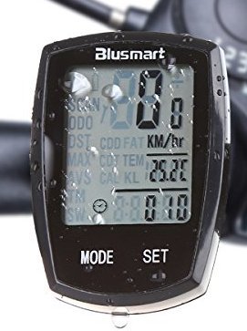 Ordinateur de vélo, Blusmart Wireless Cycle Computer Waterproof automatique réveil grand écran LCD rétro-éclairage détecteur de mouvement extérieur à vélo en temps réel de vitesse sur piste
