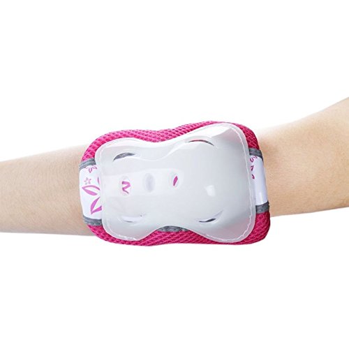 Kid ’s Schutz Gear Set Glow in the Dark Ellbogen Knie Handgelenk Pads 6pcs für BMX/Skateboard/Scooter/Skate 2–12 Jahre - 3