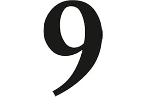 ISECUR Números adhesivos Nº 9 en negro, altura de 10 cm, autoadhesivo, número de casa, para pegar en exteriores, buzón, puerta, resistente a la intemperie, kfz_471_9