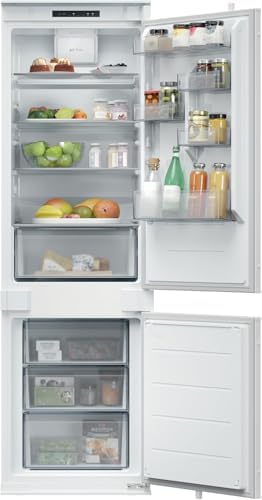 CANDY Fresco 400 Frigorifero Combinato da Incasso 268L (194L Frigo + 74L Freezer), Low Frost, App hOn, Super Freddo, Porte Reversibili, 177,2x54x55 cm (AxLxP), CNBQL3518EV