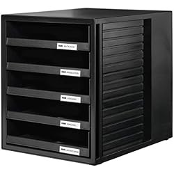 HAN 1401-13 Module de rangement 5 tiroirs ouverts pour C4, 275 x 320 x 330 mm (Noir) (Import Allemagne)