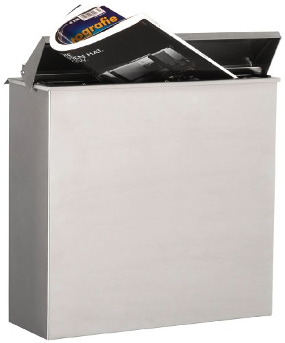 Preisvergleich Produktbild Max Knobloch Edelstahlbriefkasten Zaunbriefkasten Edelstahl 17 Liter Chicago