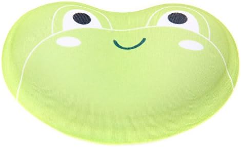 Tuka Ergonomic Soft Silicone Wrist Rest Support, Gel Hand Rest with Textile Cover โ Non Slip Grip Flex Finish, Anti-Fatigue Comfort Mouse Wrist Support Pad, Funny Cartoon Design, TKC5113 greenfrog