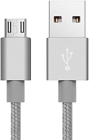 Samsung Micro USB Nylon Braided(1m 2m 3m )Long FAST Charging Cable for Samsung Galaxy S1 S2 S3 S4 S5 S6 S7 Edge J7 J5 A3 Samsung Note Note 2 Note 3 Note 4 Note 5 Samsung Neo, Galaxy Tab S2 S3 Kids S4 and Galaxy Tab A 3G, 4G, Wifi. (1Meter, Grey)